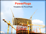 PowerPoint Template - image showing building under construction