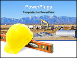 PowerPoint Template - field image with construction work
