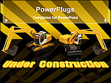 PowerPoint Template - 3D models showing construction work