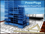 PowerPoint Template - conceptual image of the house blueprint