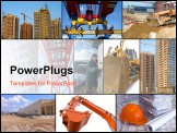 PowerPoint Template - Photo collage of construction related images around working man