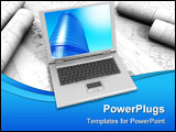 PowerPoint Template - Modern Laptop isolated on a white background