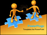 PowerPoint Template - Computer generated 3d image - Cooperation .