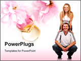 PowerPoint Template - Happy young loving couple. love and romance series.