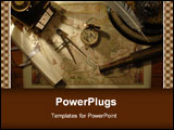 PowerPoint Template - nautical navigation tools on old world map