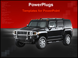 PowerPoint Template - black car with red and black background