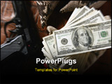 PowerPoint Template - Dollar notes and gun black pistol mafia inspiration