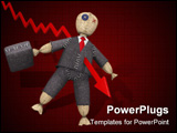 PowerPoint Template - 3d concept with businessman voodoo doll and the graph