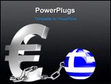 PowerPoint Template - crisis in greece against the background of the flag
