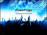 PowerPoint Template - cheering crowd at concert