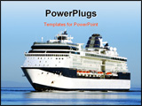 PowerPoint Template - Cruise ship entering harbor