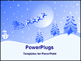 PowerPoint Template - Christmas balls and stars in a red background