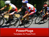 PowerPoint Template - cycling, racing, racers, bike, bicycle, sports, speed, riding, fast,