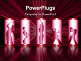 PowerPoint Template - Silhouettes of party people dancing in night club.