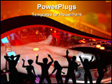 PowerPoint Template - the photo of the DJ at work on the disco party