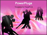 PowerPoint Template - Couples dancing a tango on a colorful background