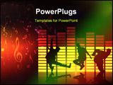 PowerPoint Template - vector composition 2d dance music cool art