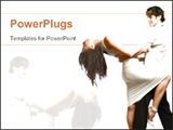PowerPoint Template - Dancing teen couple in happy mood.