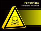PowerPoint Template - Poison yellow sign on a white background. Part of a series.
