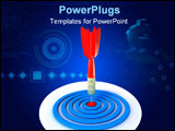 PowerPoint Template - darts board with arrow hitting the center