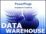 PowerPoint Template - Data warehouse abstract computer technology information concept illustration