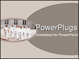 PowerPoint Template - Officers in white dress uniform marching