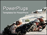 PowerPoint Template - Soldiers defending a high point