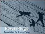 PowerPoint Template - Training camp with silhouette of recruits