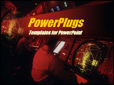 PowerPoint Template - Ship navigation and defense electronics room in wa