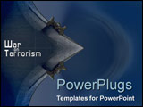 PowerPoint Template - War on Terrorism theme with strong navy tones and imagery