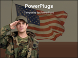 PowerPoint Template - A soldier Saluting