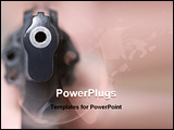 PowerPoint Template - self-defense woman with gun at gun point