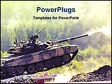 PowerPoint Template - image of a shooting tank