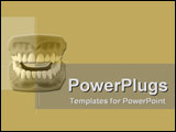 PowerPoint Template - Model of new dentures on tan