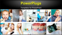 PowerPoint Template - Dental collage: work in clinic (dental surgery, healthcare, medicine)