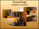 PowerPoint Template - beautiful interior design of a living room