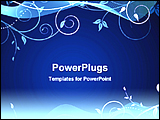 PowerPoint Template - floral blue abstract background