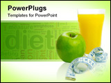 PowerPoint Template - Conceptual health and diet image isolated against a white background