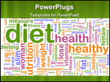 PowerPoint Template - Word cloud concept illustration of healthy diet