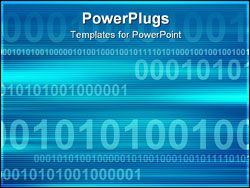 PowerPoint Template - Blue business background with numbers. Dynamic illustration