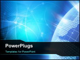 PowerPoint Template - Streams of light abstract Cool waves background