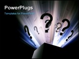 PowerPoint Template - digital question in box 3d concept light