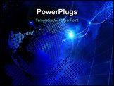 PowerPoint Template - Abstract blue digital background with high detail - Global internet concept