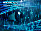 PowerPoint Template - Eye viewing digital information represented by ones and zeros