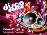 PowerPoint Template - Abstract Music and Disco Colorful Flyer Background