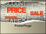 PowerPoint Template - Sale discount advertisement - Hole with texts (horizontal version)