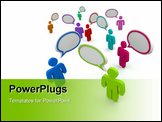 PowerPoint Template - Many people talking at the same time in disorganized confused communication