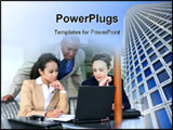 PowerPoint Template - A diverse business group or team with several nationalities
