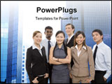 PowerPoint Template - a group of diverse individuals make up a happy business team