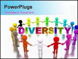 PowerPoint Template - diverse group of happy workers - icon people series